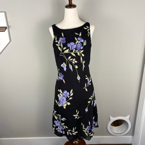Jones Wear Dress Dresses & Skirts - Y2K Jones Wear Dress Black Floral Coquette Whimsigoth Vintage 90s Women's 6